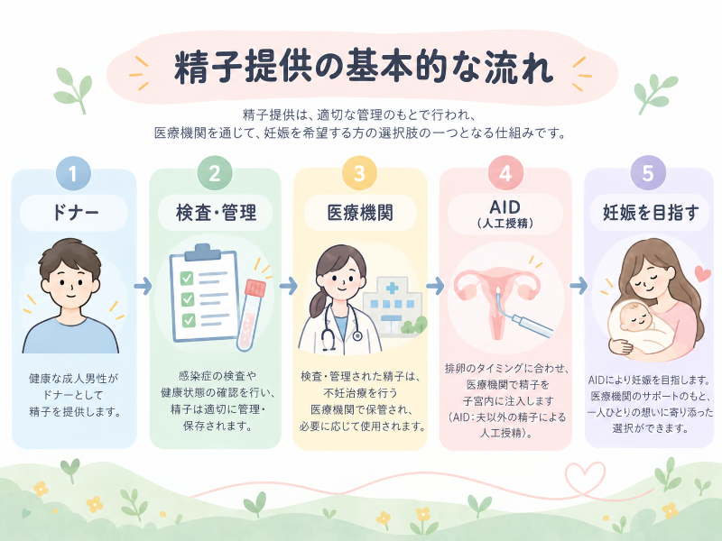 精子提供の具体的な流れ