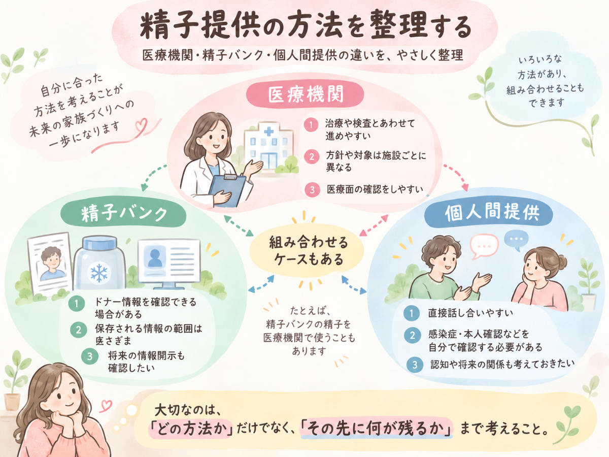 精子提供の方法の一覧まとめ