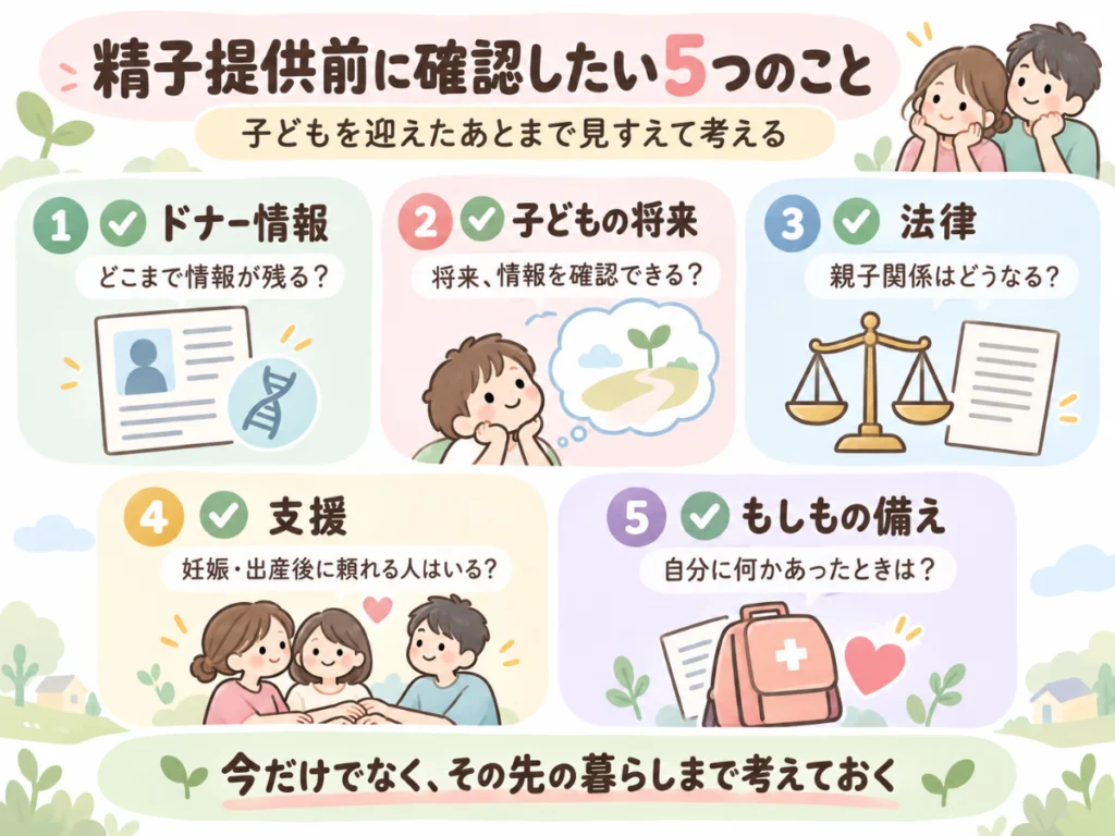 精子提供前に確認しておきたい5つのこと
