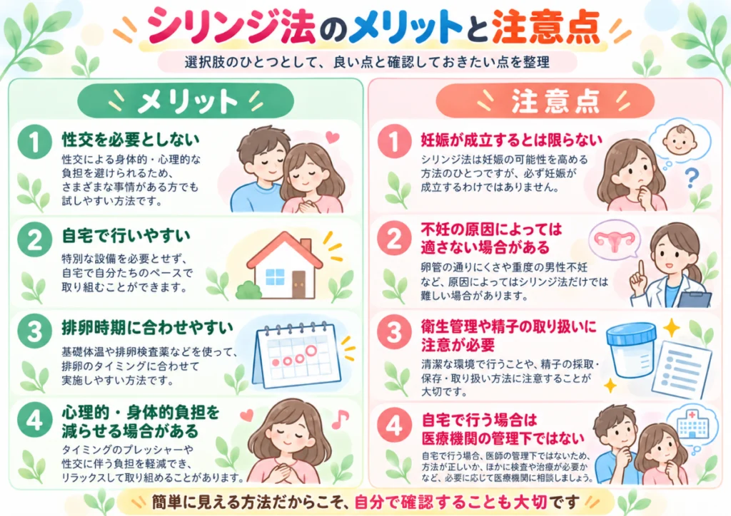 シリンジ法のメリットと注意点