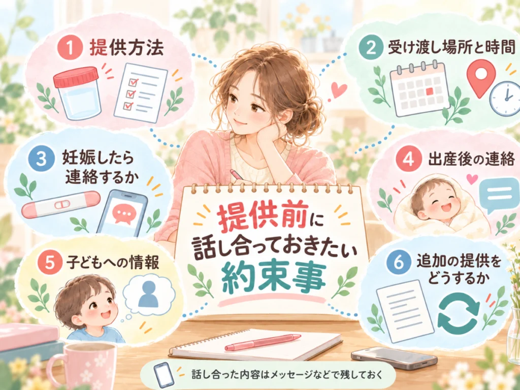 提供前に話し合っておきたい約束事