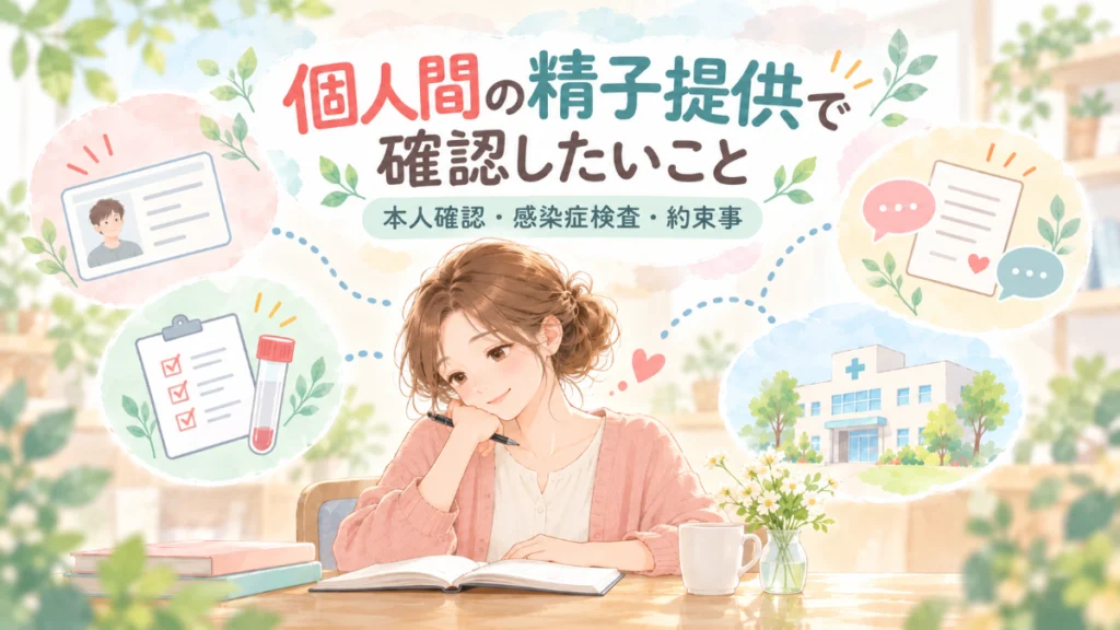 個人間の精子提供で確認しておきたいこと