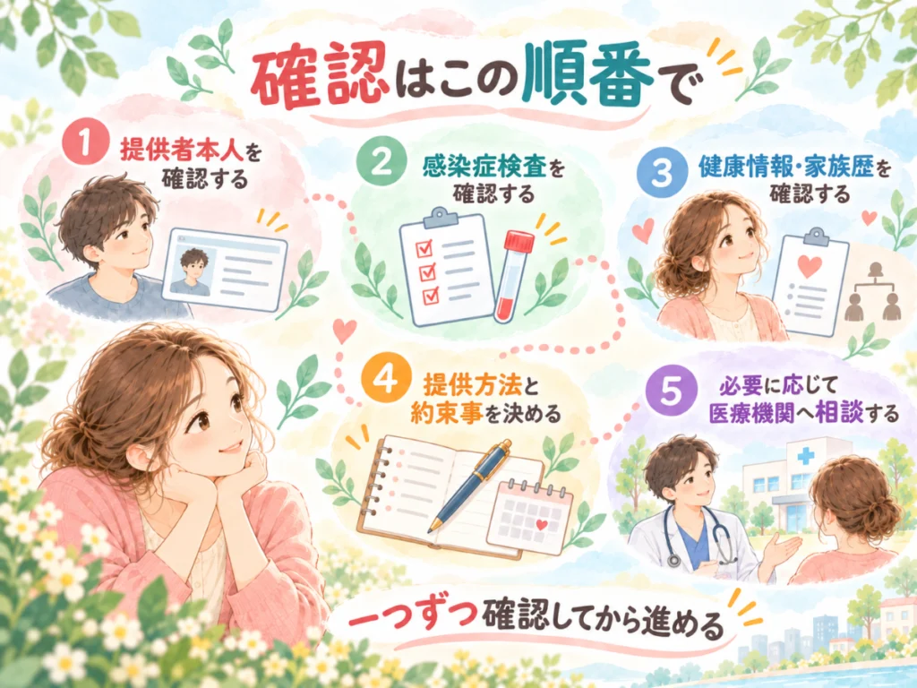 個人間の精子提供で確認しておきたい順番
