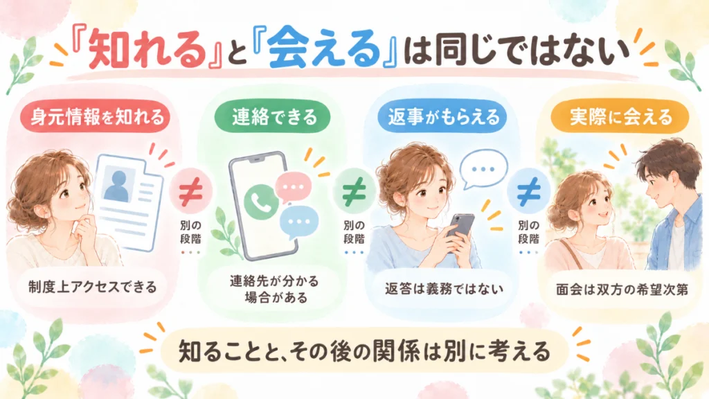 知れると会えるは同じではない