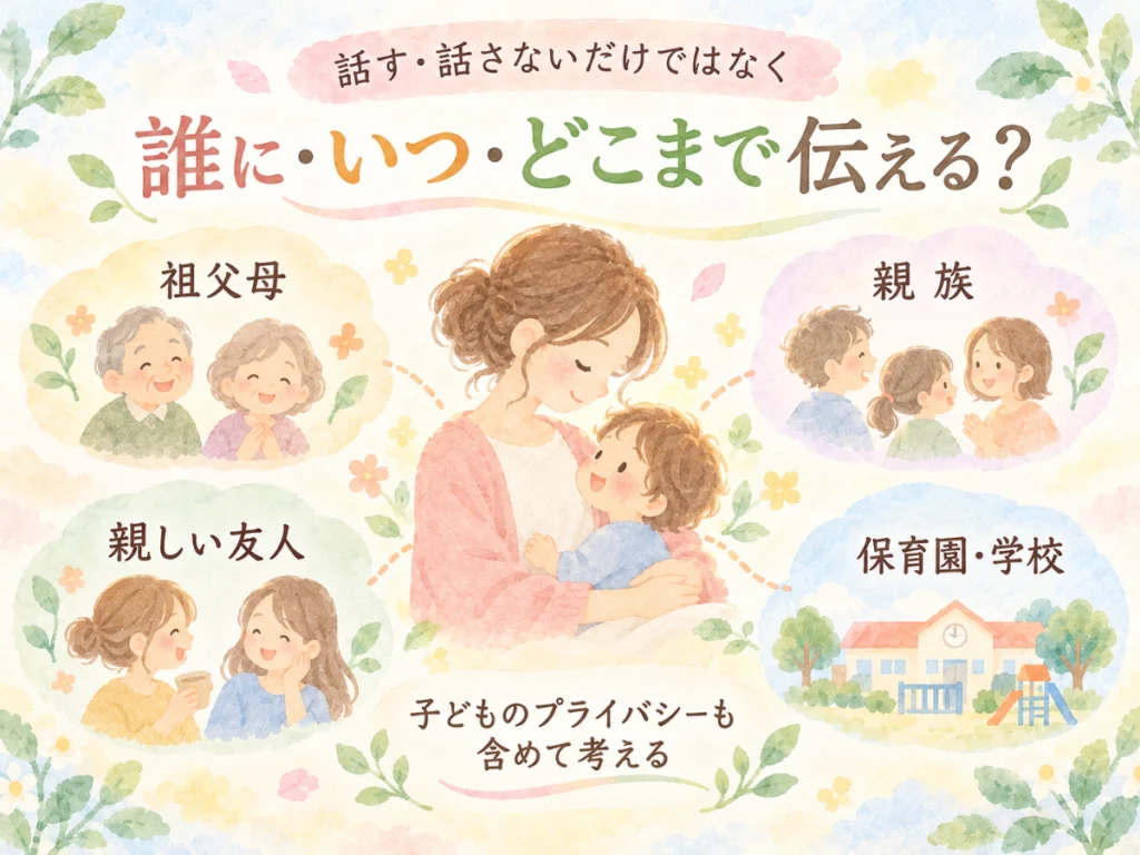 誰に・いつ・どこまで伝える？